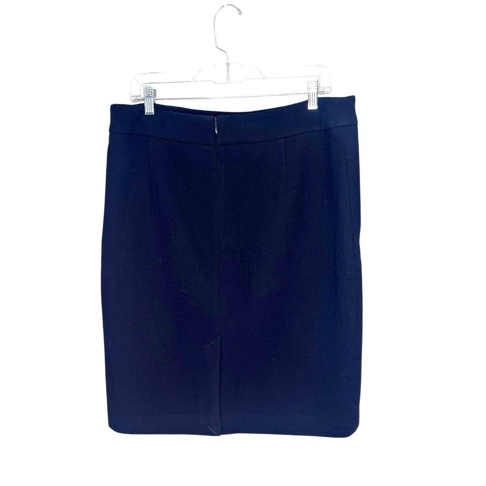 Armani Collezioni Women's Size 12 Pencil Skirt Navy Career Wool Silk Stretch - Picture 3 of 5